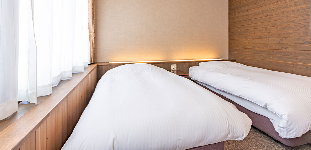 和風モダンツイン 22㎡(柱あり)